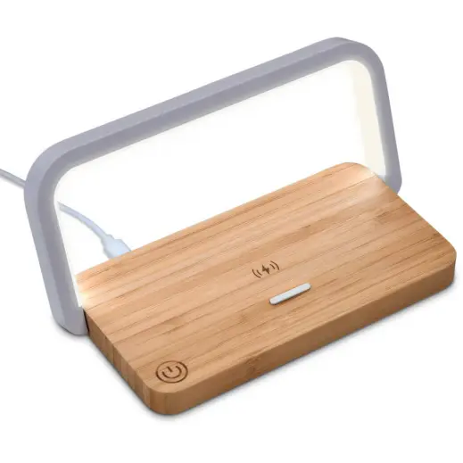 Okiyo Yoru Bamboo Multifunction Night Light Light On